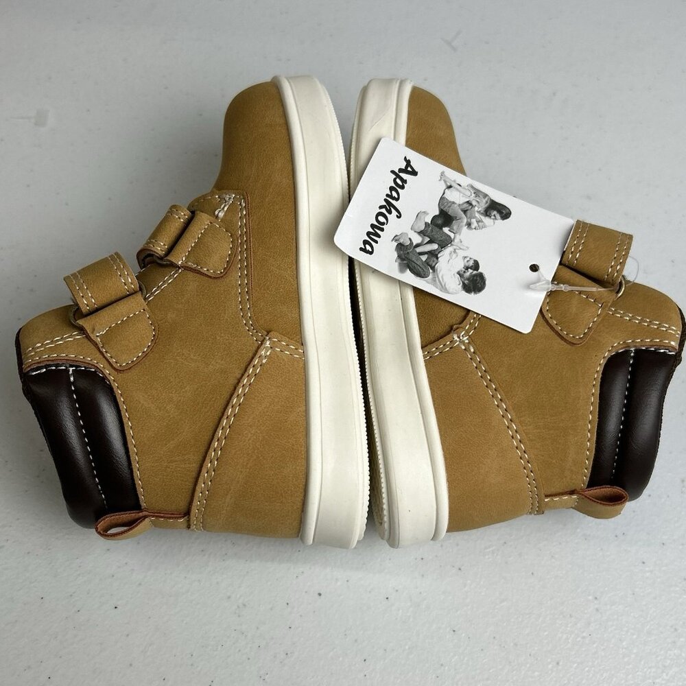 Apakowa Toddler Little Kids Boys Size 8 Autumn Boots Water Resistant Brown NEW - Picture 3 of 16